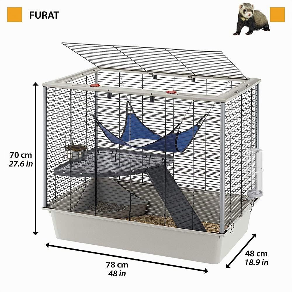 ferplast-furat-cage-furet-et-rat-multi-niveaux-78-x-48-x-70-cm-noir image 2