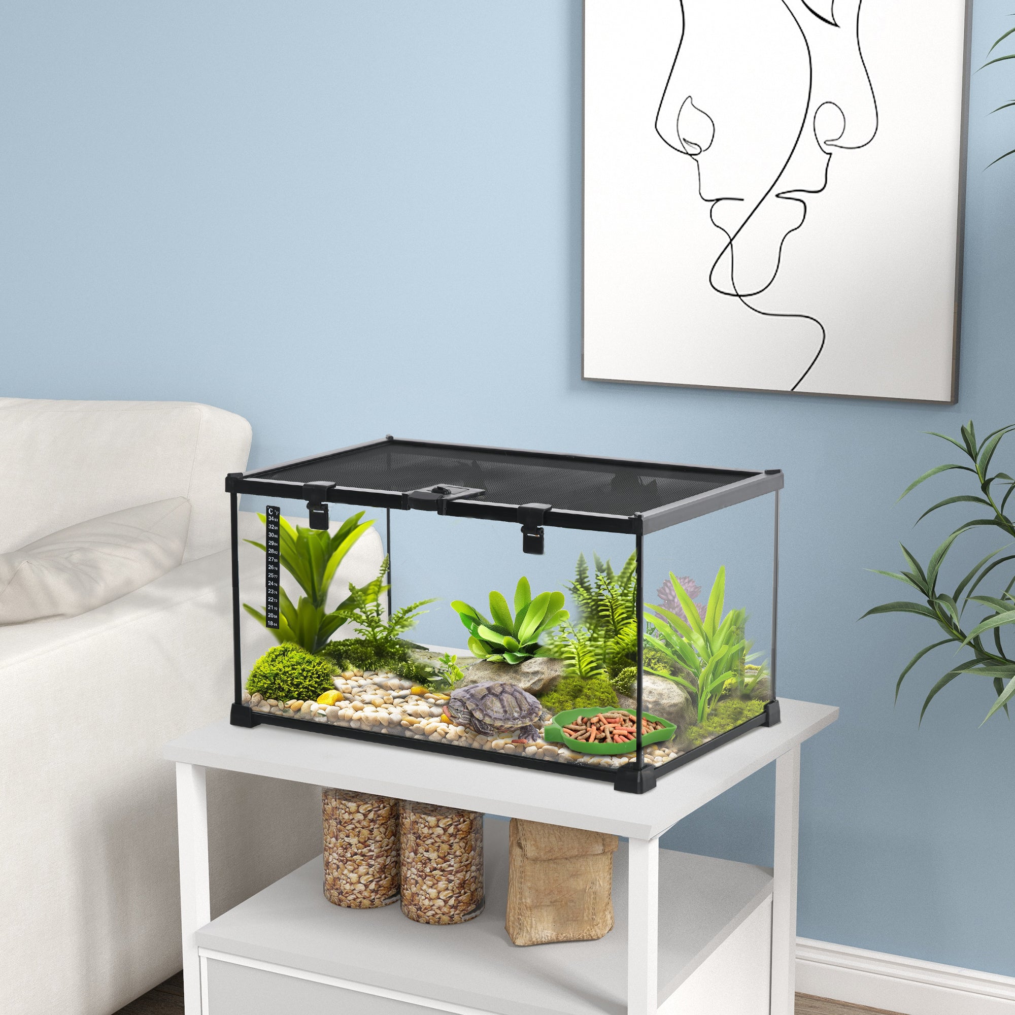 pawhut-terrarium-reptile-en-verre-50-x-30-x-25-cm-avec-thermom-tre-moyen image 3