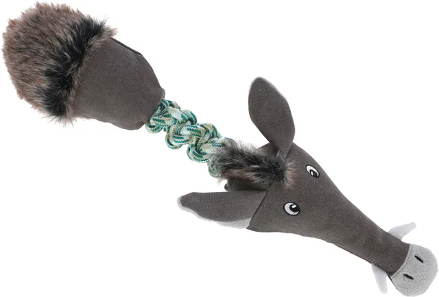 kerbl-pet-jouet-chien-sanglier-17-x-56-cm-avec-corde-et-couineur image 1