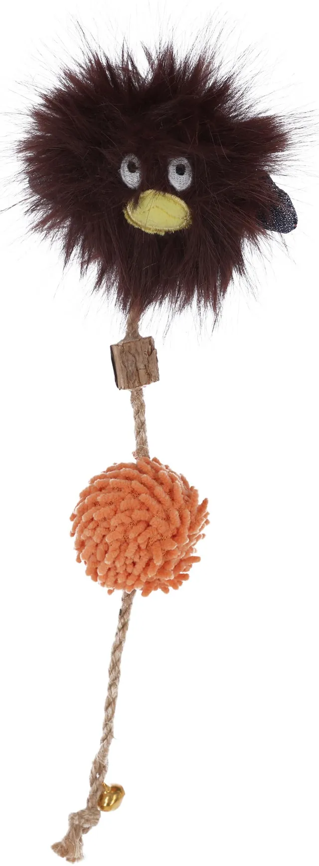 kerbl-pet-safari-emu-jouet-pour-chat-30-cm-au-bois-matatabi-avec-clochette image 1