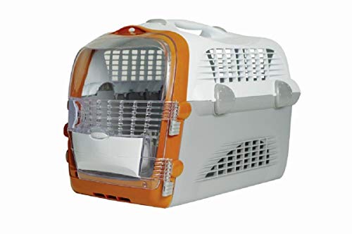 catit-pet-cabrio-caisse-de-transport-multifonction-gris-orange-pour-chats-et-pet image 2
