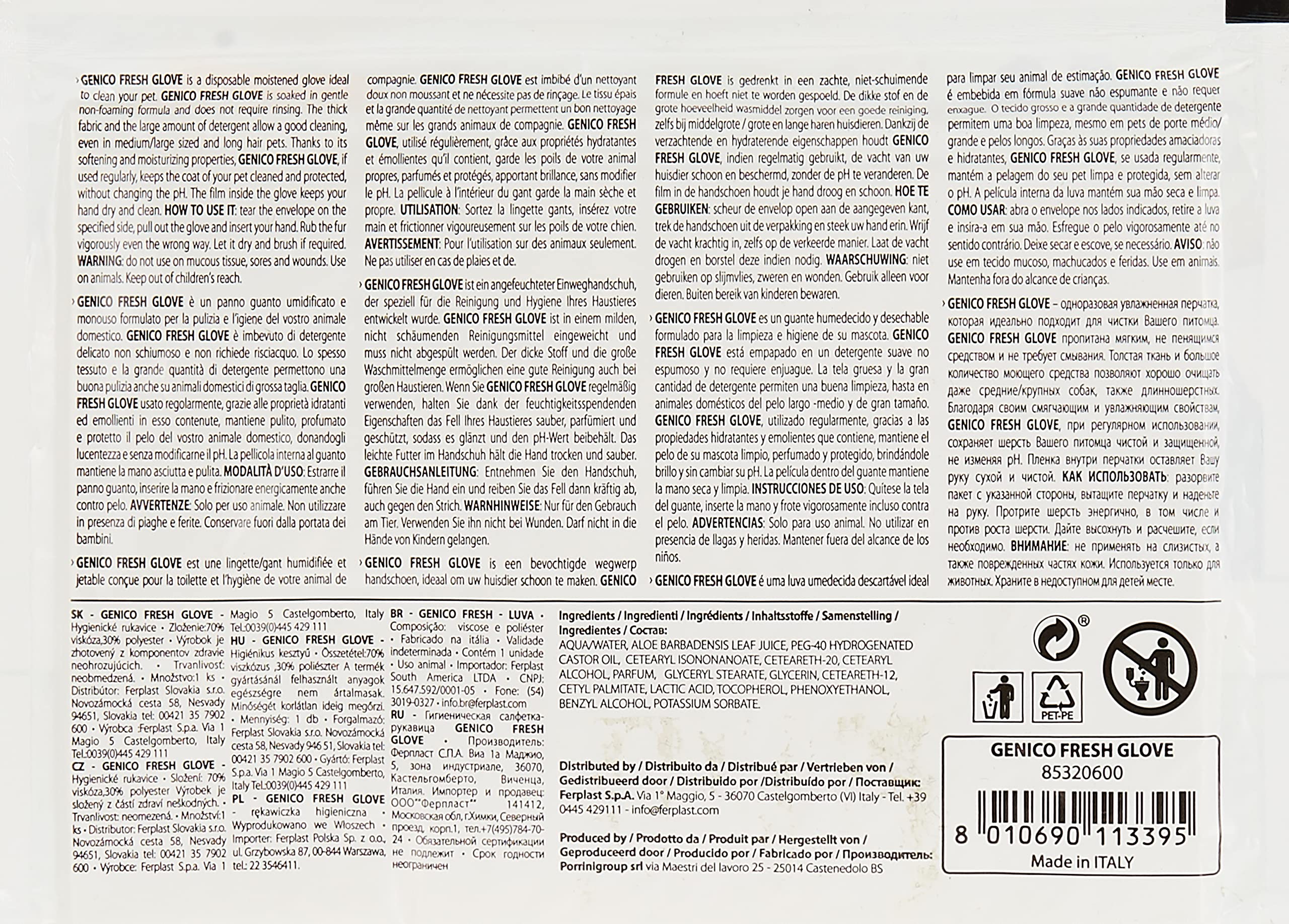 ferplast-genico-fresh-glove-camomille-gant-nettoyant-chien-et-chat image 2