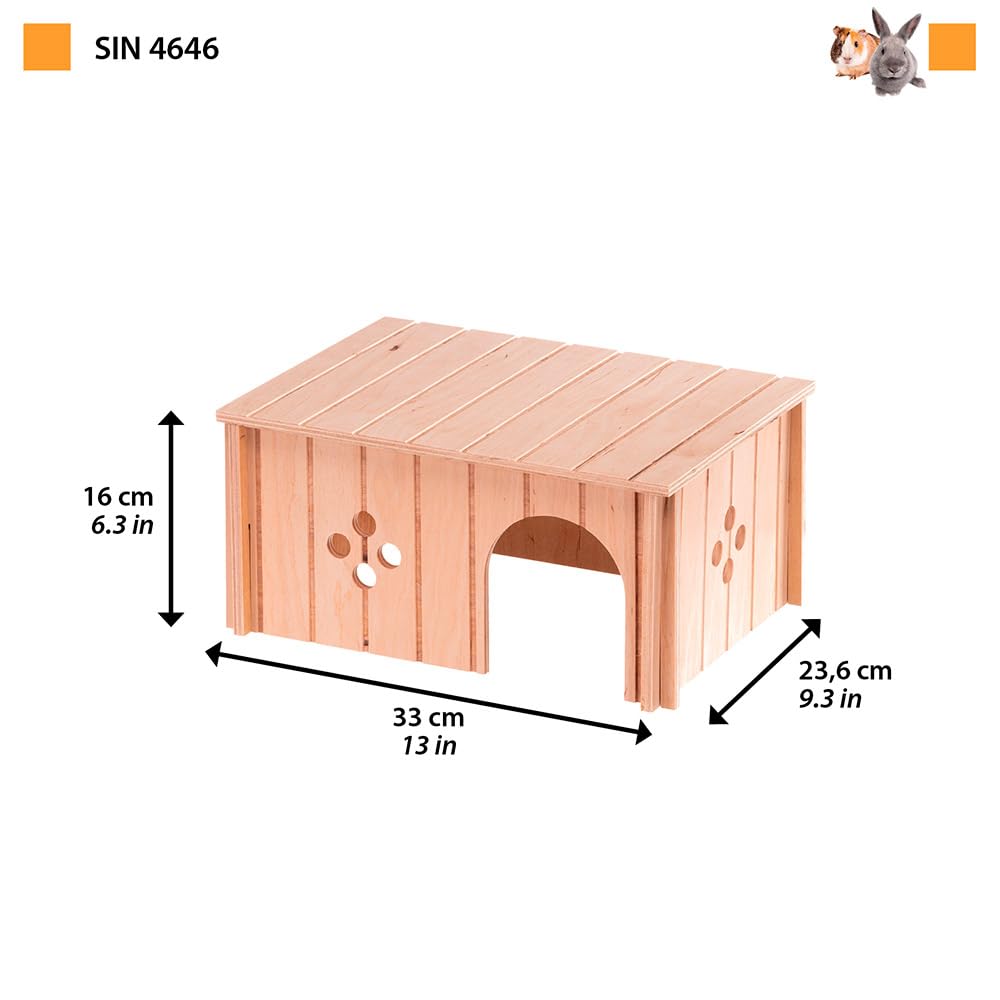 ferplast-maison-en-bois-pour-lapins-cochons-d-inde-et-hamsters-sin-4646-bois-cer image 2