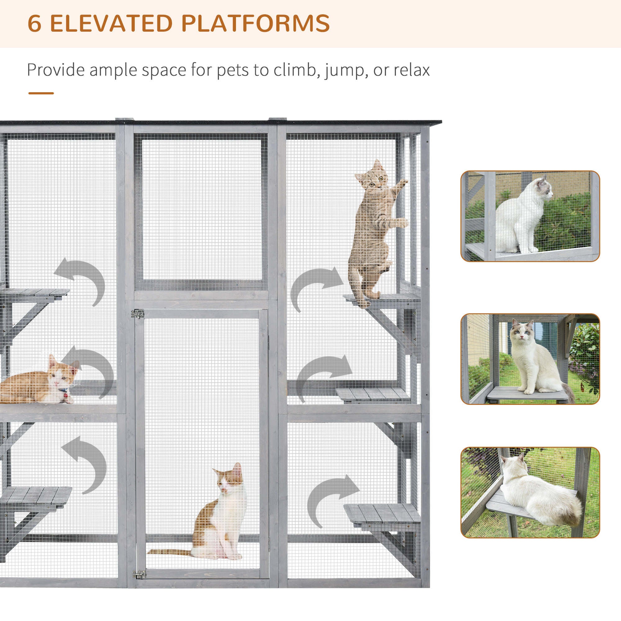 pawhut-catio-multi-chats-ext-rieur-imperm-able-180-x-98-x-180-cm-avec-plateforme image 8