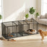 pawhut-cage-pour-chien-en-m-tal-renforc-avec-s-parateur-et-tapis-imperm-able-211 image 2