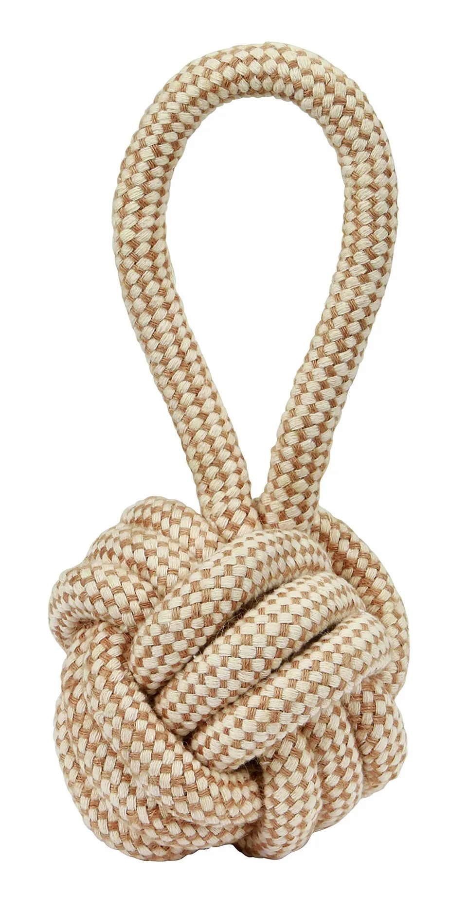 kerbl-balle-avec-corde-xl-pour-grand-chien-jute-coton-21-cm-8-cm-beige image 1
