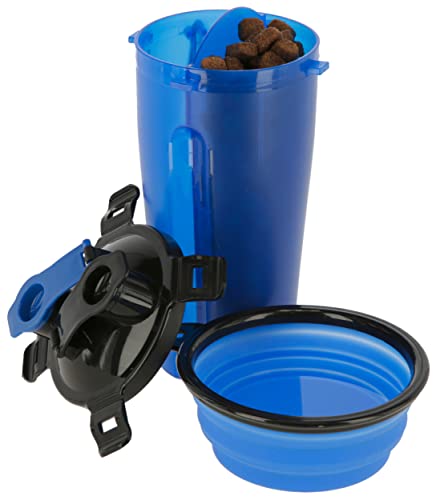 kerbl-pet-bo-te-alimentaire-et-eau-2x350-ml-bleu-noir-avec-gamelle-silicone-250- image 8