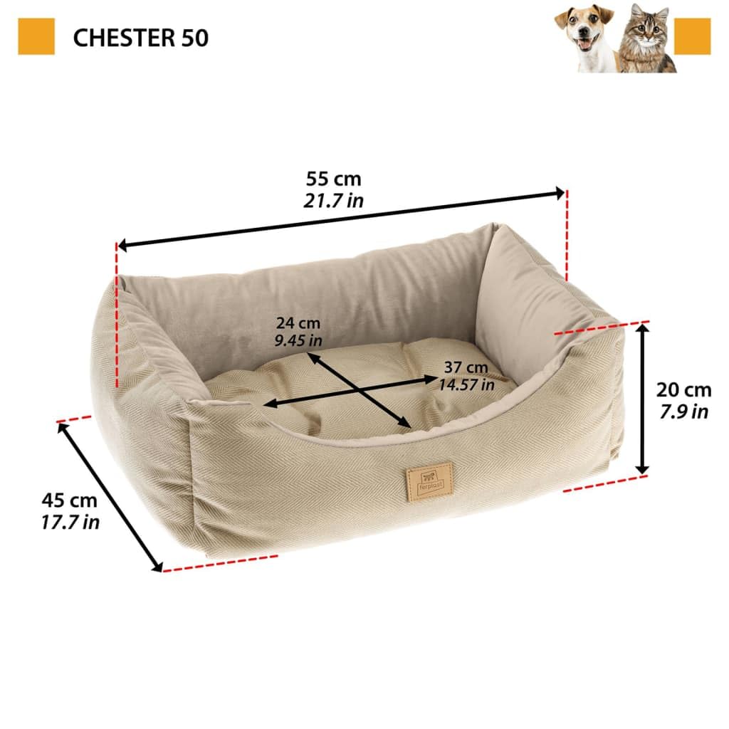 ferplast-chester-50-canap-lit-pour-chien-et-chat-beige-55-x-45-x-20-cm image 3
