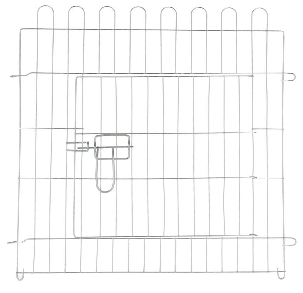 kerbl-pet-enclos-ext-rieur-galvanis-6-grilles-56-5-x-56-5-cm-avec-porte image 4
