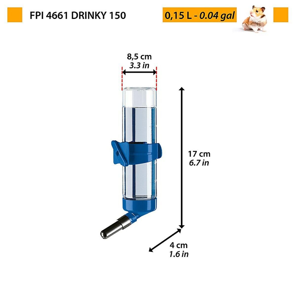 ferplast-drinky-fpi-4661-gourde-rongeurs-150-ml-fixation-grille image 2