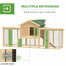 pawhut-poulailler-avec-double-parc-pondoir-tiroir-et-rampe-bois-naturel image 6