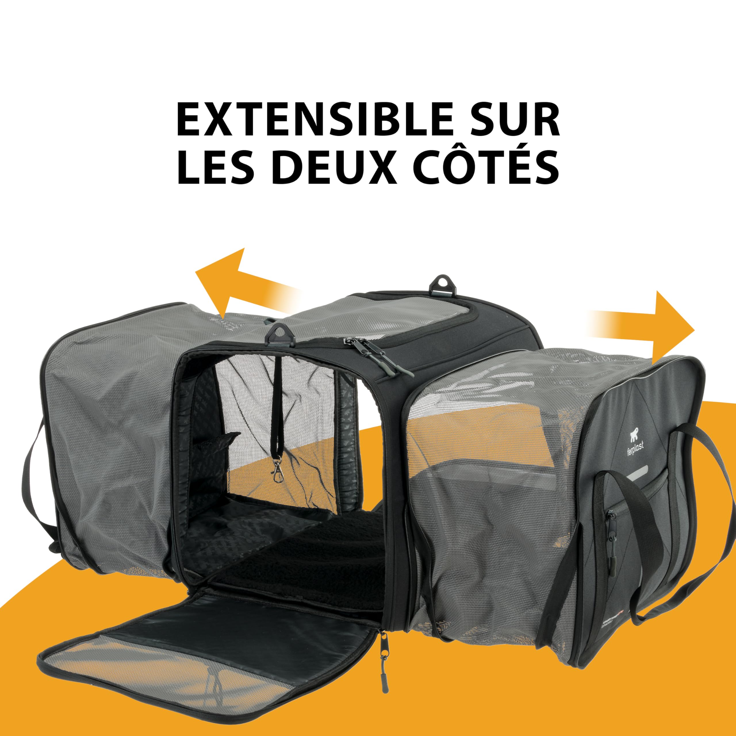 ferplast-voyager-pro-sac-de-transport-chat-et-chien-15-kg-49-x-37-x-39-cm-noir image 3