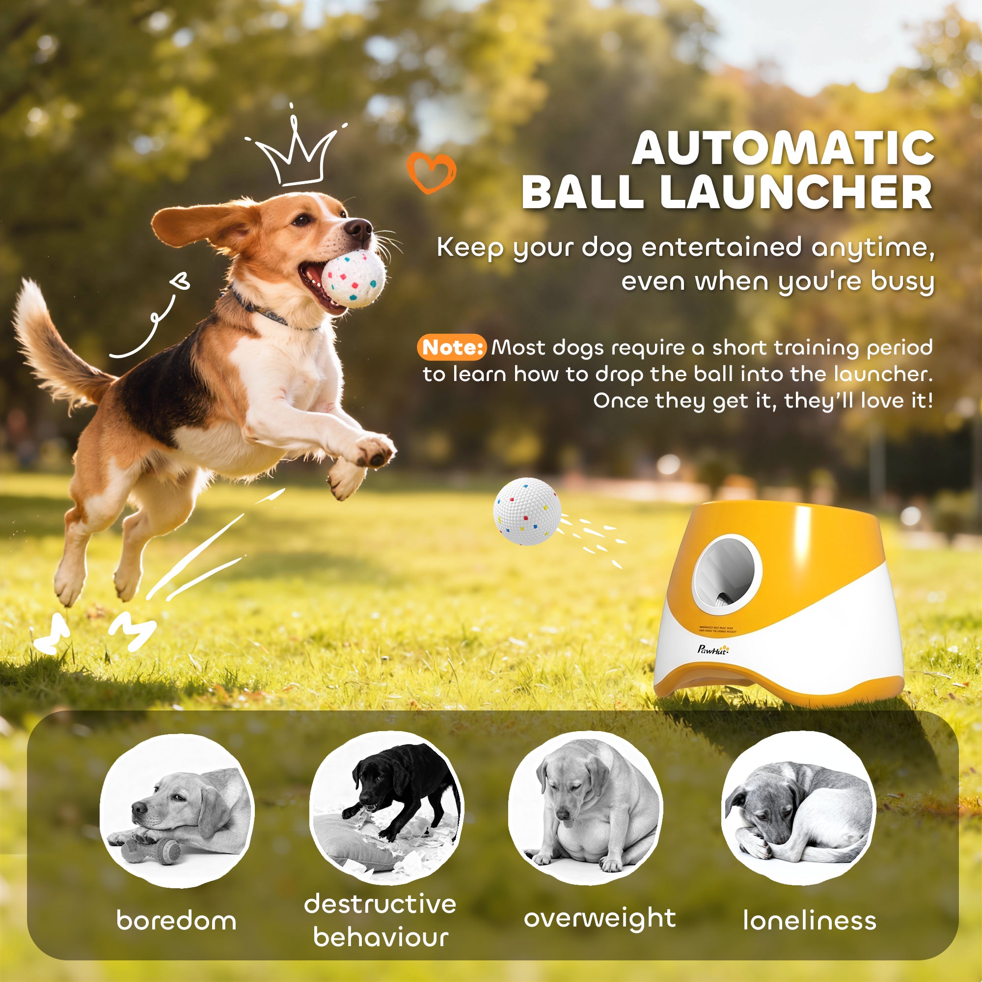 pawhut-lanceur-automatique-de-balles-chien-6-10-14-m-avec-5-balles-etpu-orange image 6