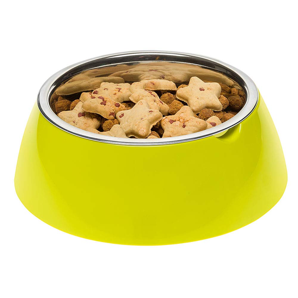 ferplast-jolie-gamelle-chien-et-chat-inox-avec-support-plastique-vert-grande-1-2 image 2