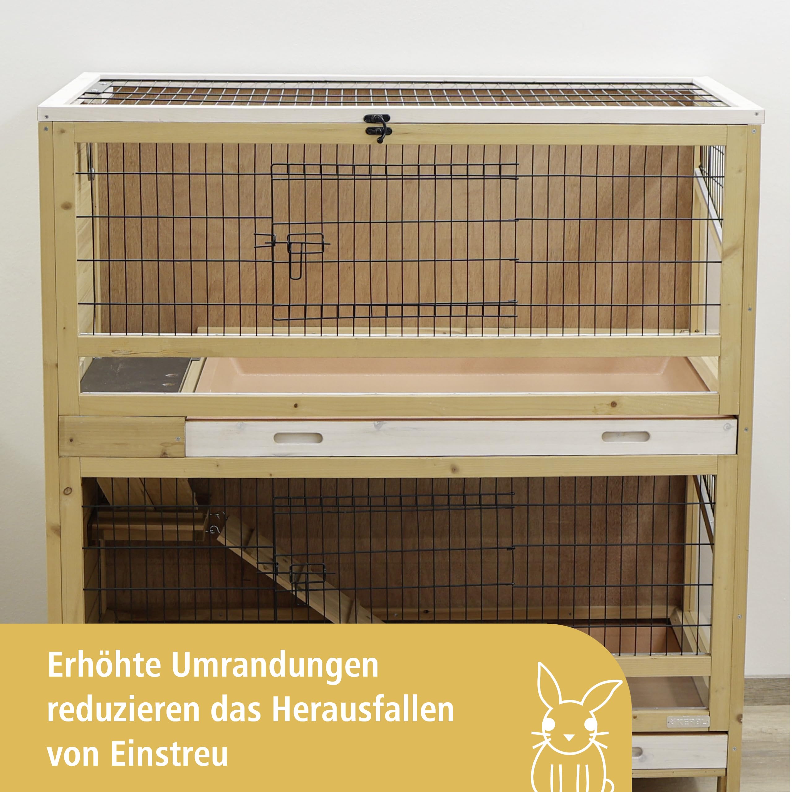 kerbl-indoor-deluxe-cage-pour-petits-animaux-deux-niveaux-115-x-60-x-118-cm image 7