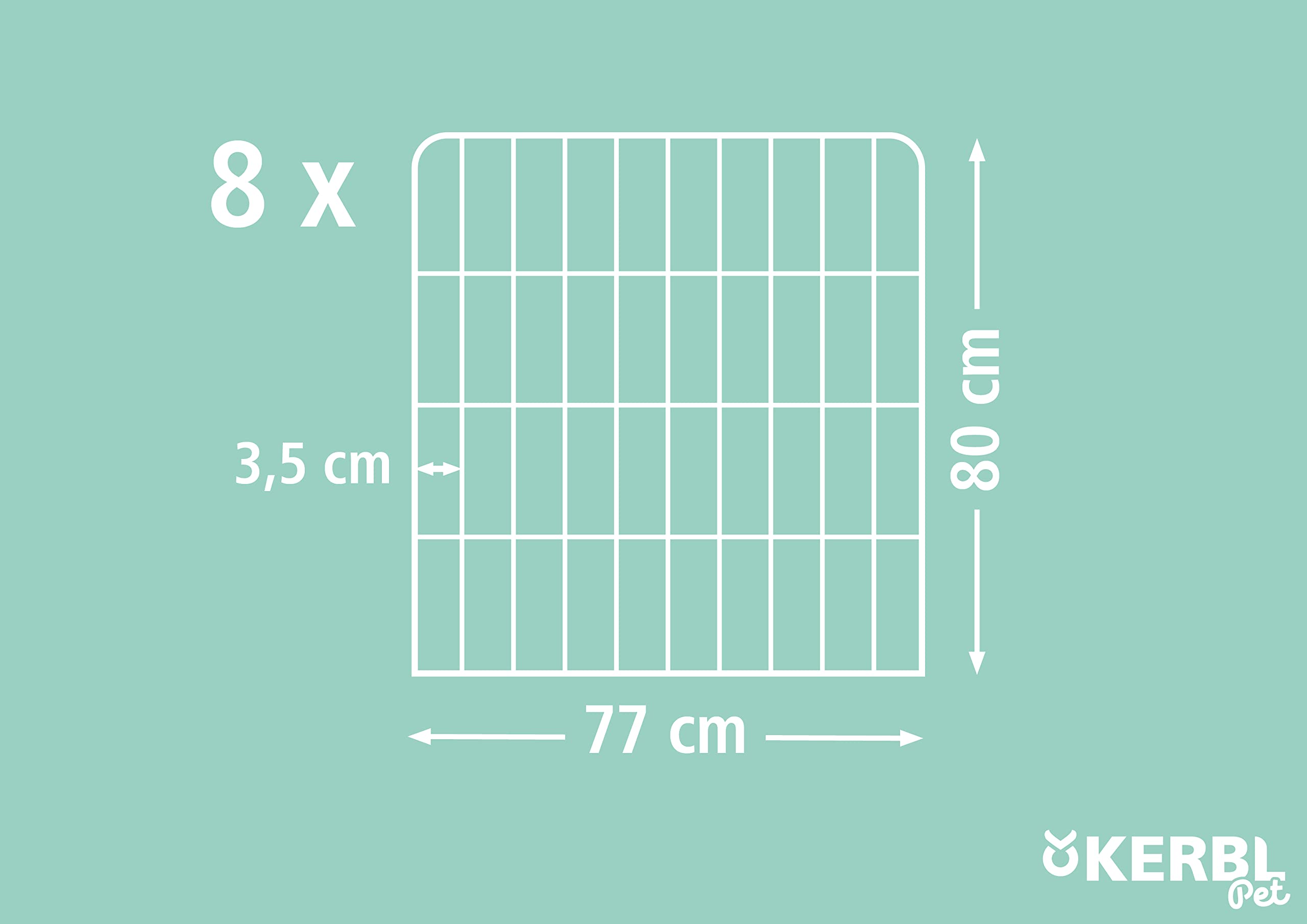 kerbl-pet-enclos-pour-chiens-chiots-m-tal-8-panneaux-80x77-cm-avec-porte image 3