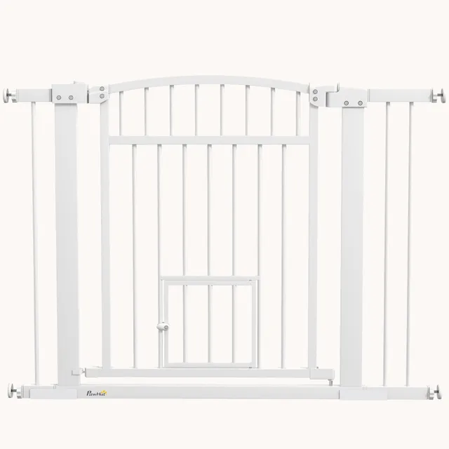 pawhut-barri-re-pour-animaux-extra-large-avec-chati-re-30-passage-pour-escaliers image 1