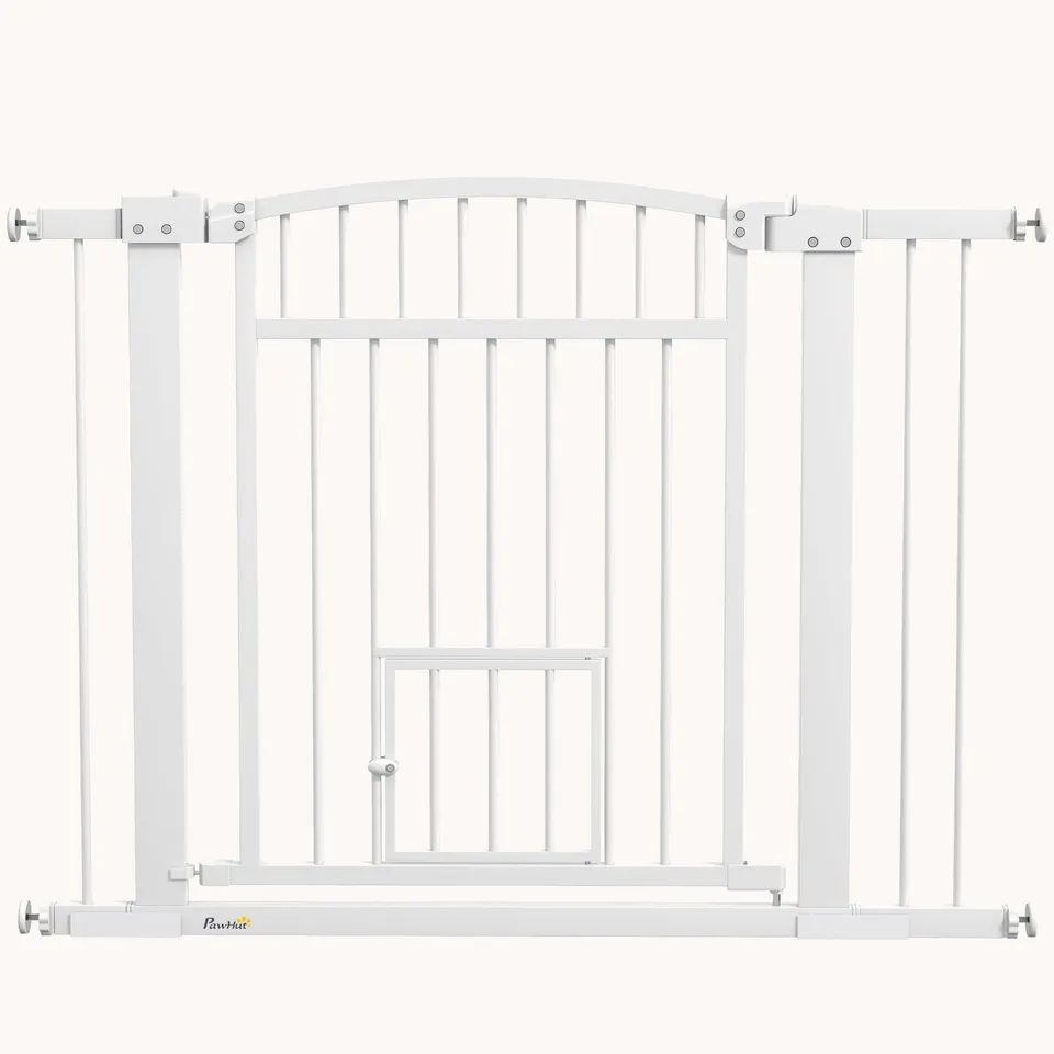 pawhut-barri-re-pour-animaux-extra-large-avec-chati-re-30-passage-pour-escaliers image 1