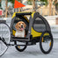 pawhut-remorque-v-lo-pour-chiens-moyens-avec-cadre-acier-jaune image 3