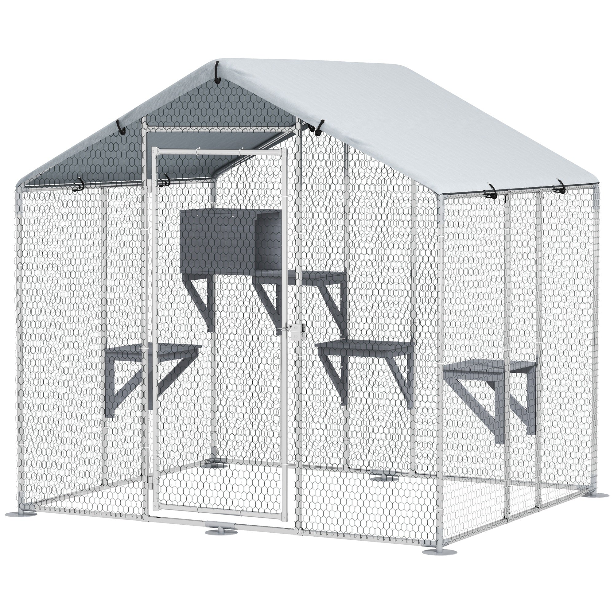 pawhut-catio-ext-rieur-walk-in-79-pouces-openair-pour-5-chats image 1
