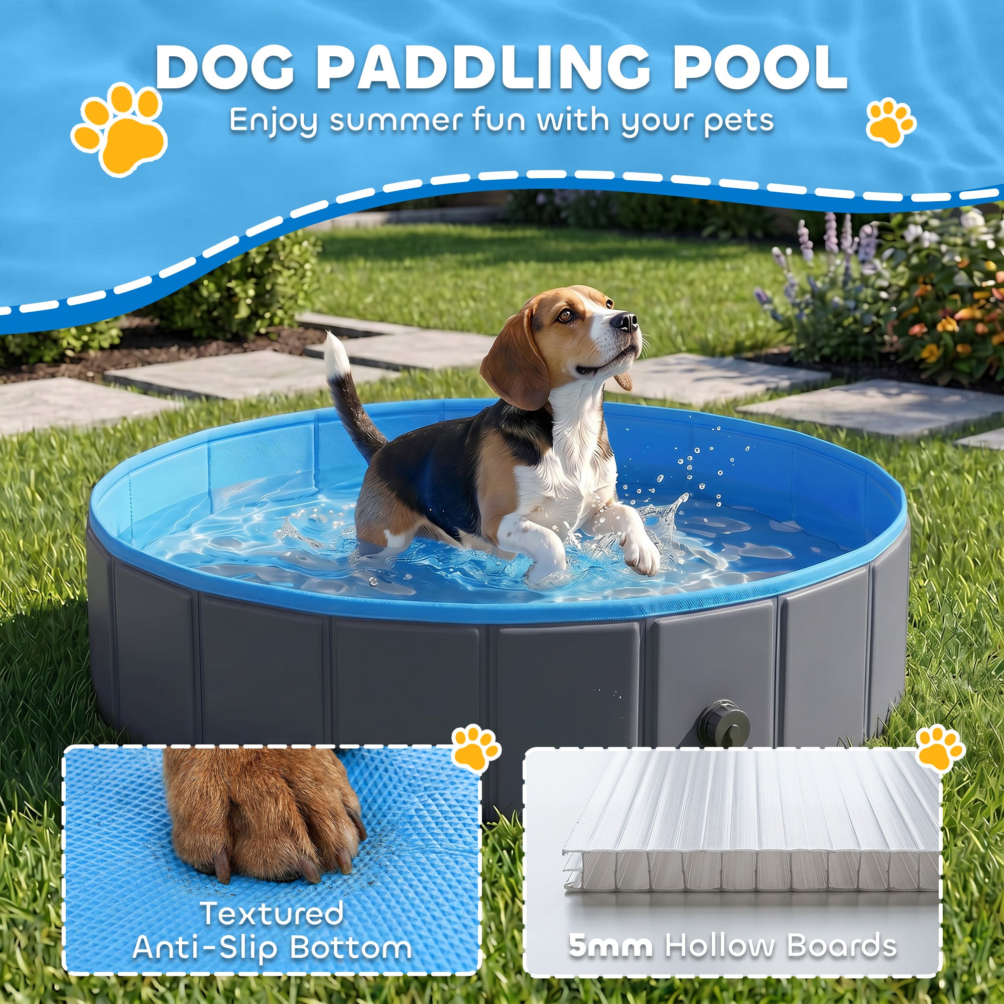 pawhut-piscine-chien-pliable-100x30-cm-pvc-antid-rapante-bleue image 6