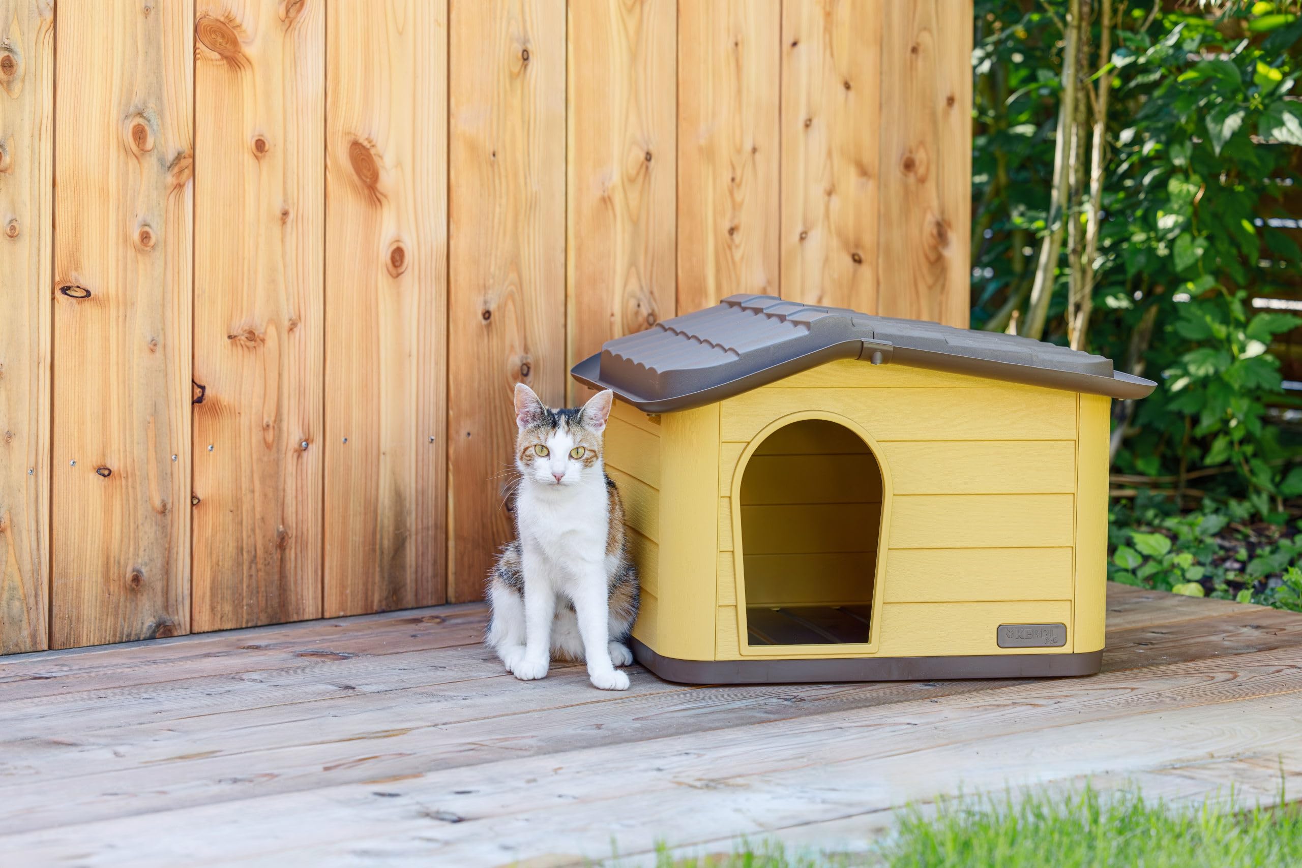 kerbl-pet-paola-eco-maison-chat-miel-noir-60x51x41-cm-plastique-recycl image 6