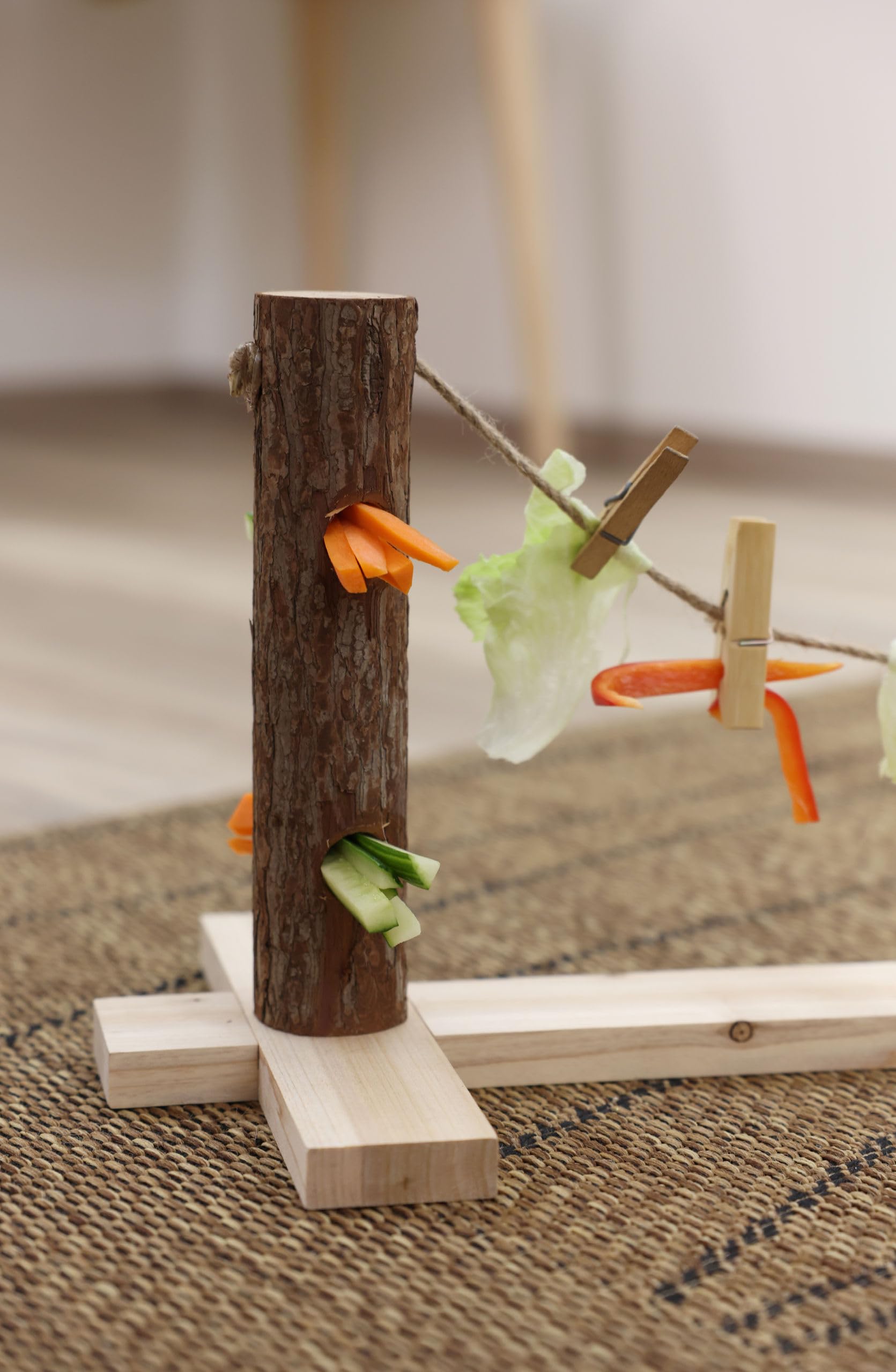 kerbl-pet-arbre-nourriture-66x26x27cm-ligne-d-alimentation-bois-naturel-pour-lap image 6