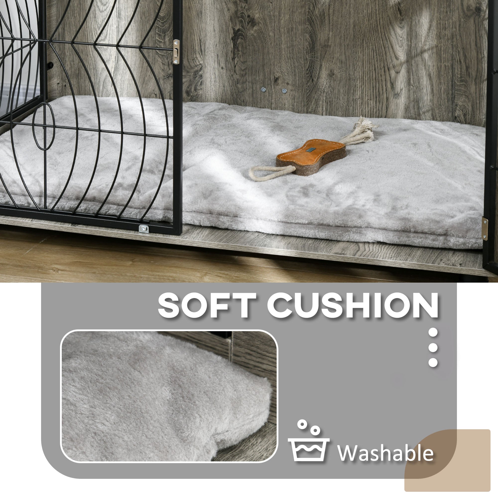 pawhut-niche-chien-table-d-appoint-118-x-75-x-82-cm-avec-coussin-pour-grands-chi image 8