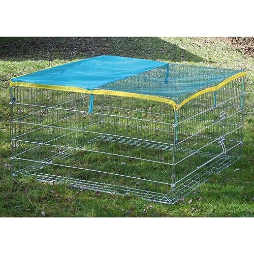 kerbl-enclos-ext-rieur-anti-fugue-115-x-115-x-65-cm-avec-pare-soleil image 7