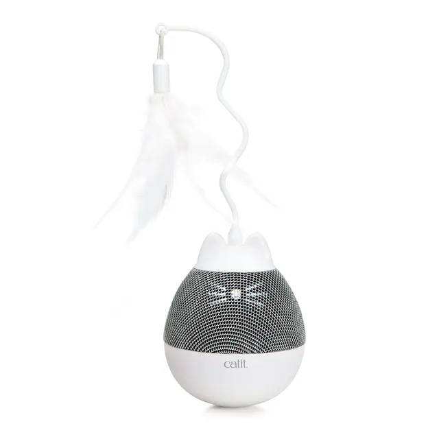 catit-pixi-spinner-jouet-pour-chat-gris-lectronique-friandises image 1