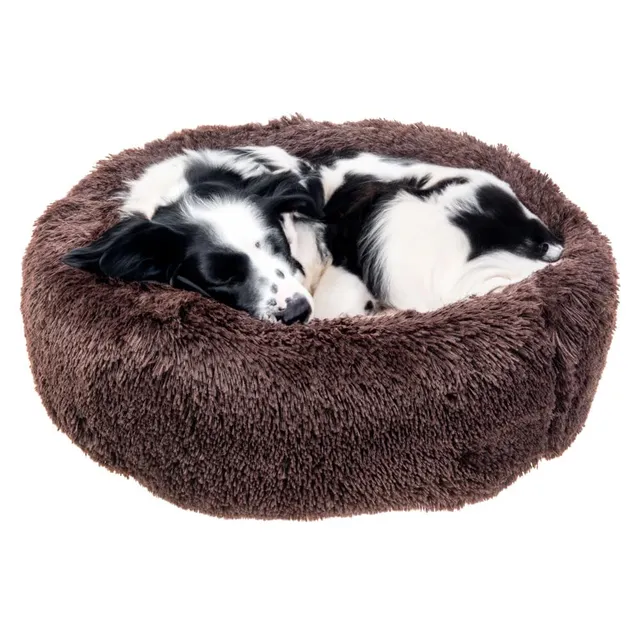 ferplast-cuddly-80-coussin-lit-int-rieur-chien-et-chat-diam-80-x-h-17-cm-marron image 1