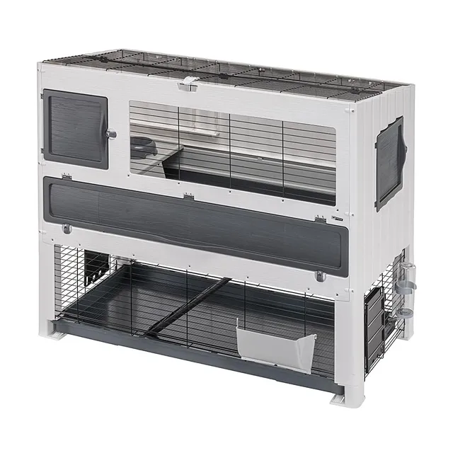 ferplast-bonnie-large-cage-lapin-2-niveaux-128x64x113-cm-avec-enclos image 1