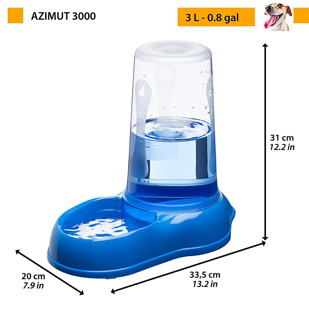 ferplast-azimut-3000-distributeur-croquettes-et-eau-pour-chien-et-chat-3-litres- image 2
