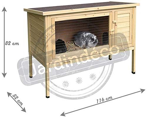 kerbl-buddy-clapier-pour-rongeur-116-x-52-x-82-cm-avec-toit-bitum image 5