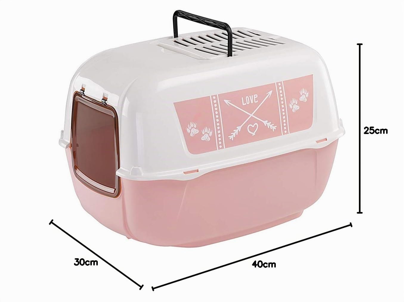 ferplast-prima-decor-maison-de-toilette-pour-chat-rose-39-5-x-52-5-x-38-cm-avec- image 6