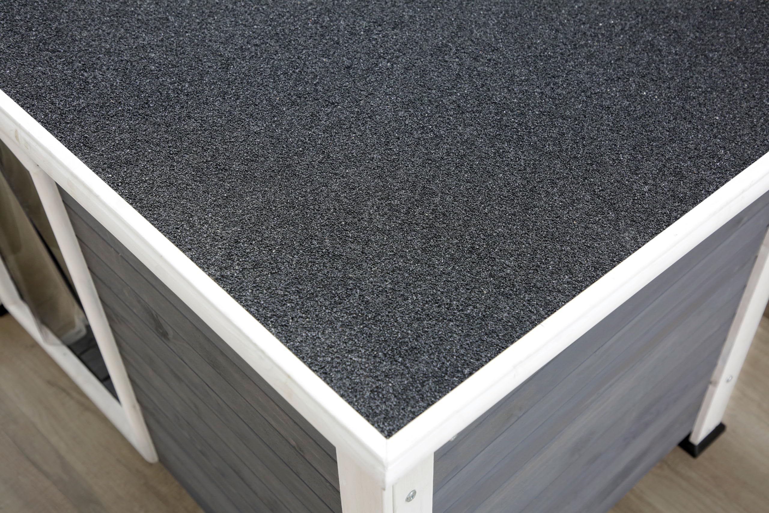 kerbl-pet-niche-chien-kenny-blanc-gris-113-x-77-x-81-cm-bois image 2