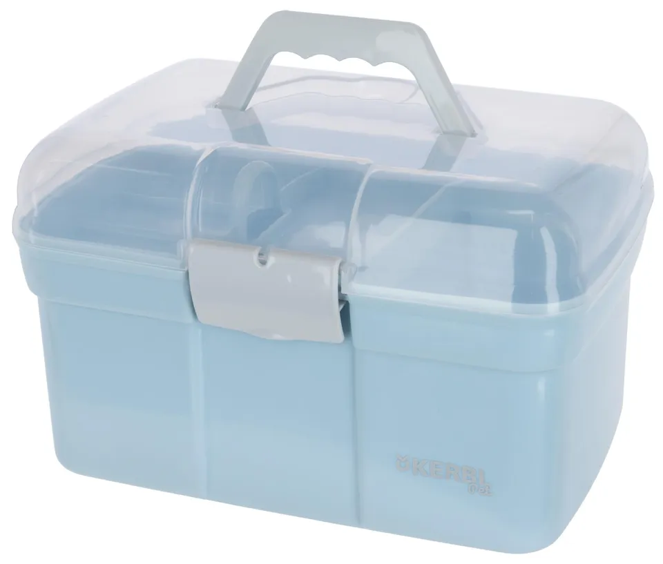 kerbl-pet-bo-te-de-toilettage-bleue-30-x-20-x-19-cm-pour-chien-et-chat image 1