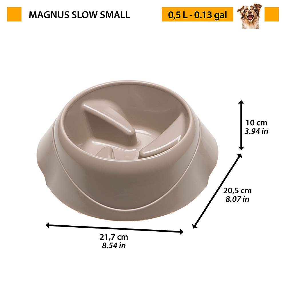 ferplast-magnus-slow-gamelle-anti-glouton-pour-chien-0-5-l-rouge image 2