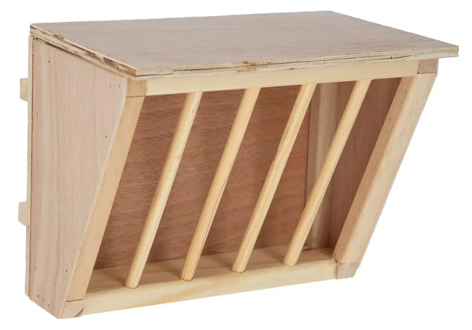 kerbl-maisonnette-angulaire-et-r-telier-foin-pour-rongeurs-25-x-17-x-20-cm-beige image 1