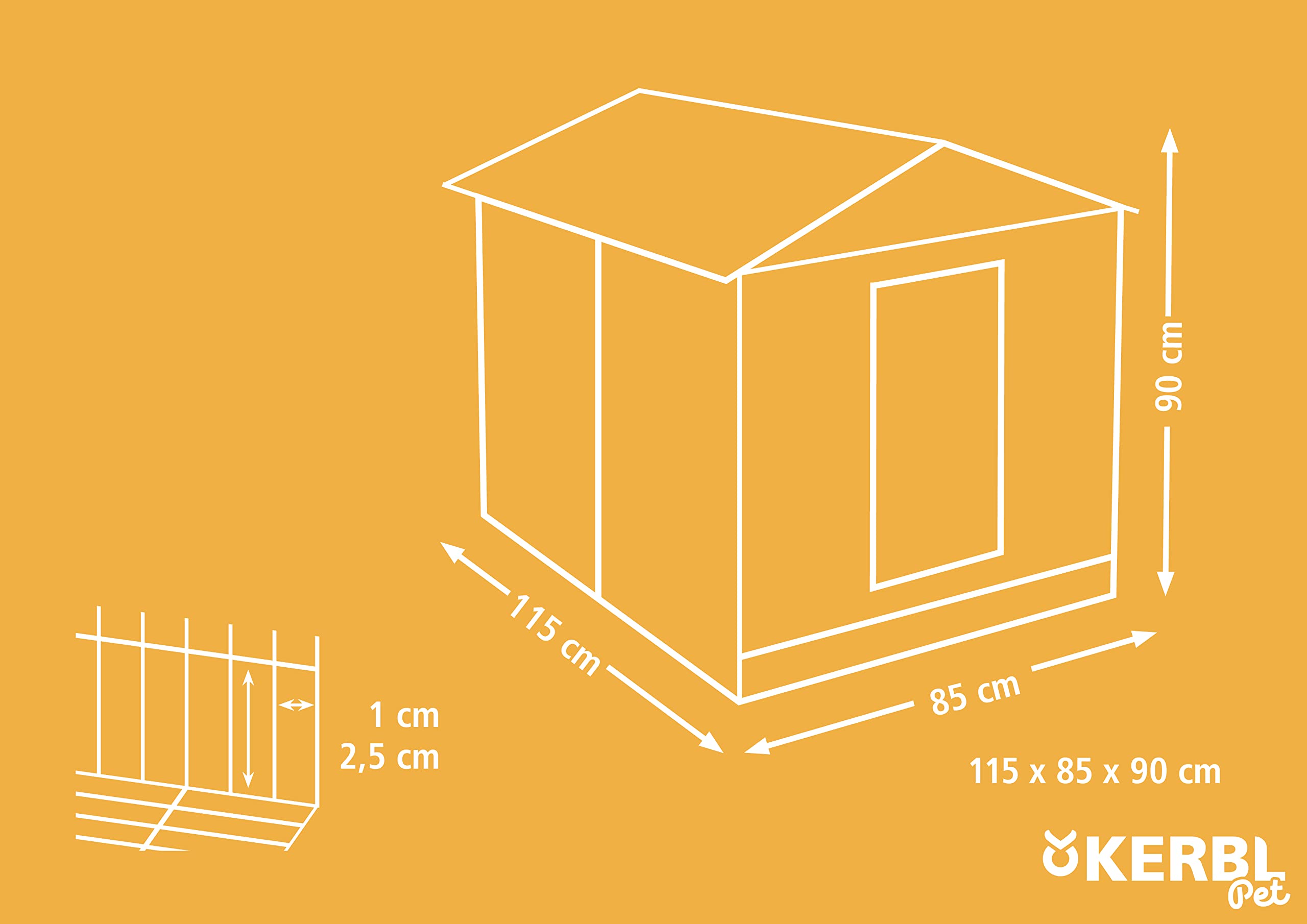 kerbl-pet-enclos-ext-rieur-appartment-pro-115x85x90-cm-bois-verni image 3