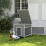 pawhut-clapier-canards-bois-toit-ouvrant-ext-rieur-gris image 3