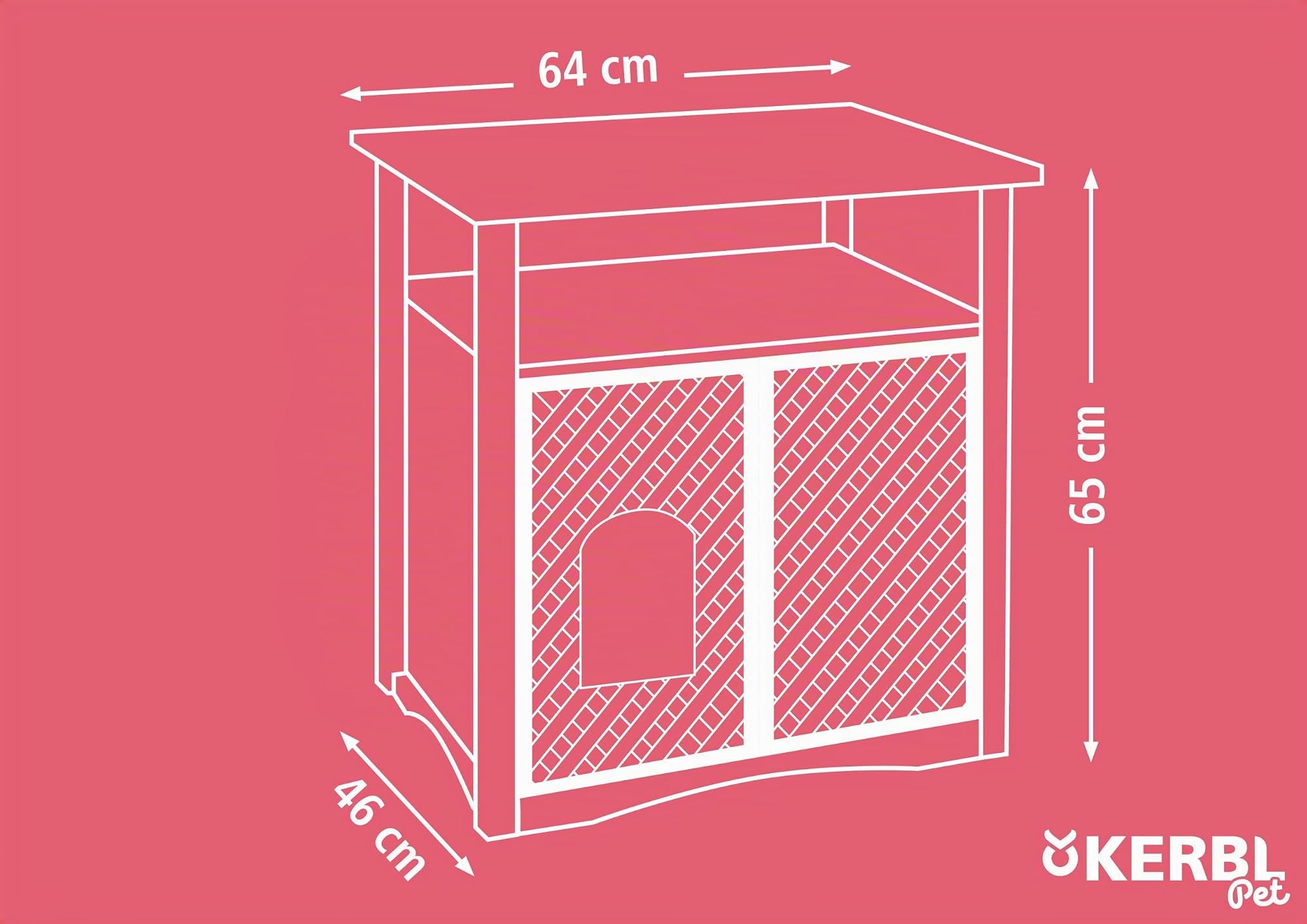 kerbl-armoire-pour-chat-helena-64x46x65-cm-blanc-cache-liti-re-et-couchage image 6