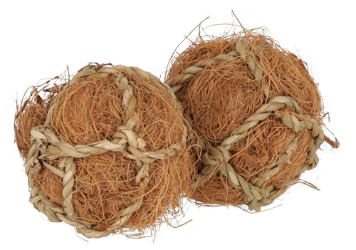 kerbl-lot-de-2-balles-de-jeu-et-grignotage-fibre-de-coco-6-cm image 2