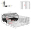 pawhut-cage-lapin-46-5-avec-enclos-pliable-roulettes-et-biberon-habitat-petit-an image 5