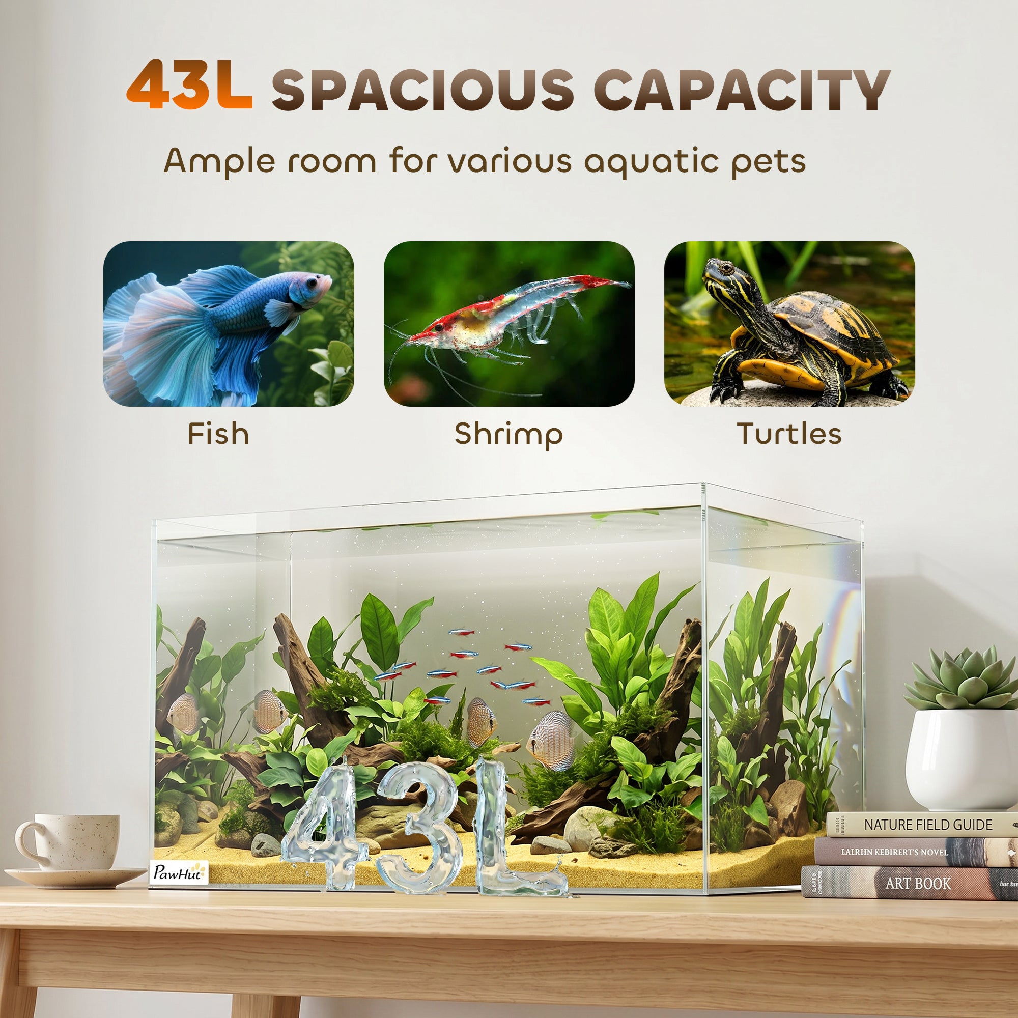 pawhut-aquarium-verre-43-l-50-x-30-x-30-cm-avec-tapis-de-protection image 8