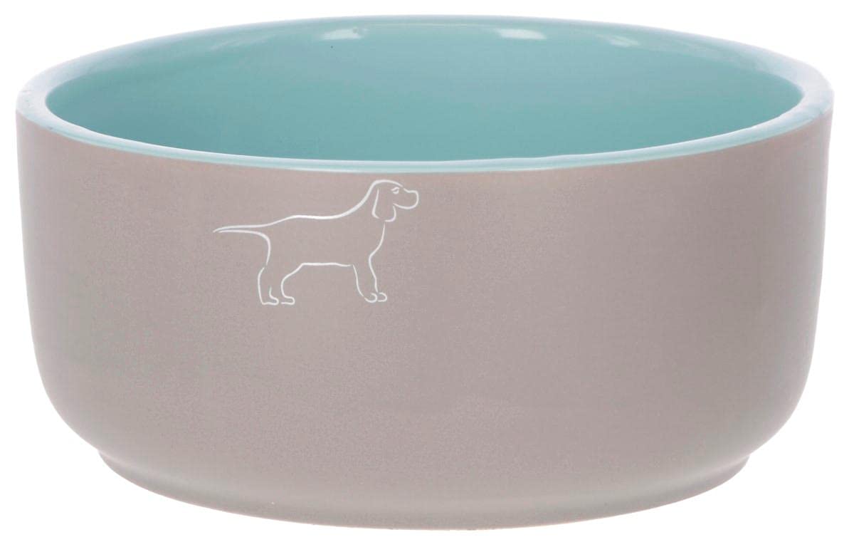 kerbl-spirit-gamelle-en-c-ramique-pour-chien-et-chat-gris-turquoise-1500-ml image 1