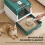 pawhut-bac-liti-re-pour-chat-ferm-avec-tiroir-et-sortie-par-le-dessus-turquoise image 6