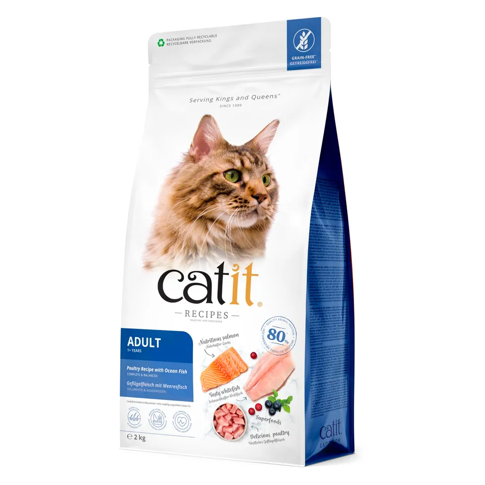 catit-recipes-adulte-poisson-de-mer-2-kg-croquettes-sans-c-r-ales-pour-chat image 1