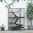 pawhut-cage-petits-animaux-5-tages-50-avec-hamac-et-plateau-amovible-argent image 2