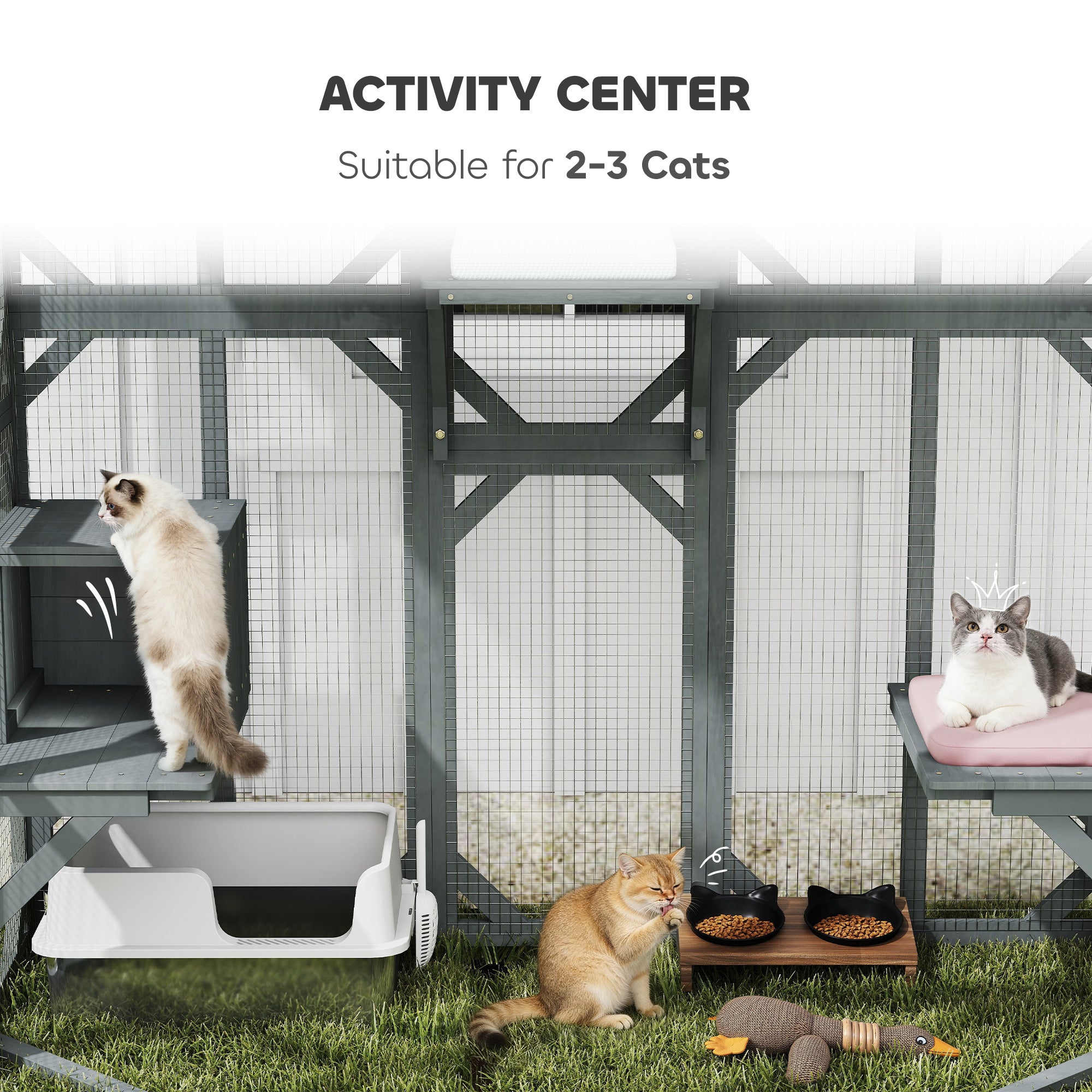 pawhut-enclos-ext-rieur-chat-pavillon-aventure-156-x-80-x-180-cm-gris image 6